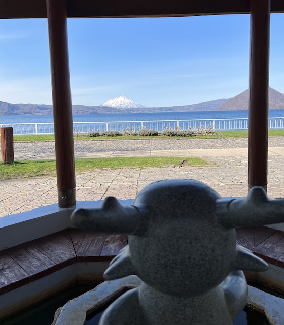 洞爺湖の足湯からの景色